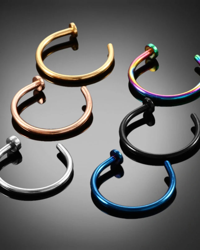 Women Men Stainless Steel Nose Ring Body C Style No Piercing Bone Clip Jewelry Nose Earring Piercing Fashion Jewelry