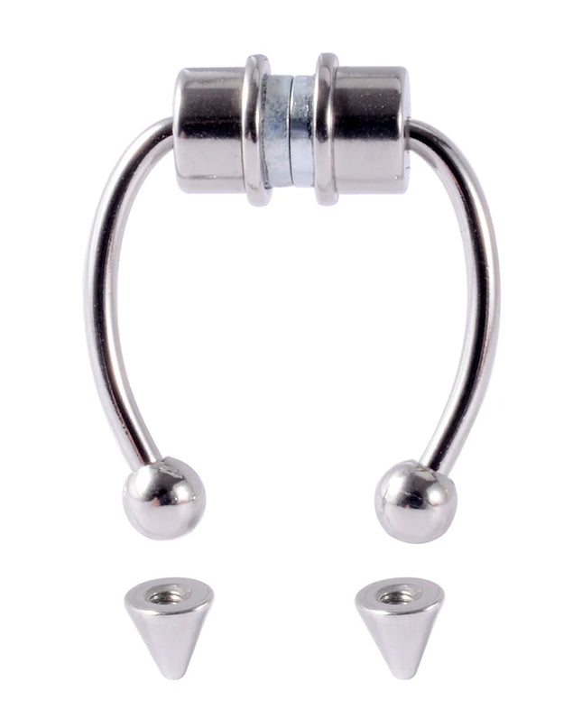 Fake Piercing Nose Ring Non Pierced Magnet Septum Hoop Horseshoe Magnetic Nose Ring Ear Clip Piercing Jewelry