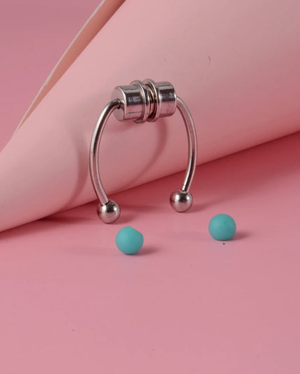 Fake Piercing Nose Ring Non Pierced Magnet Septum Hoop Horseshoe Magnetic Nose Ring Ear Clip Piercing Jewelry