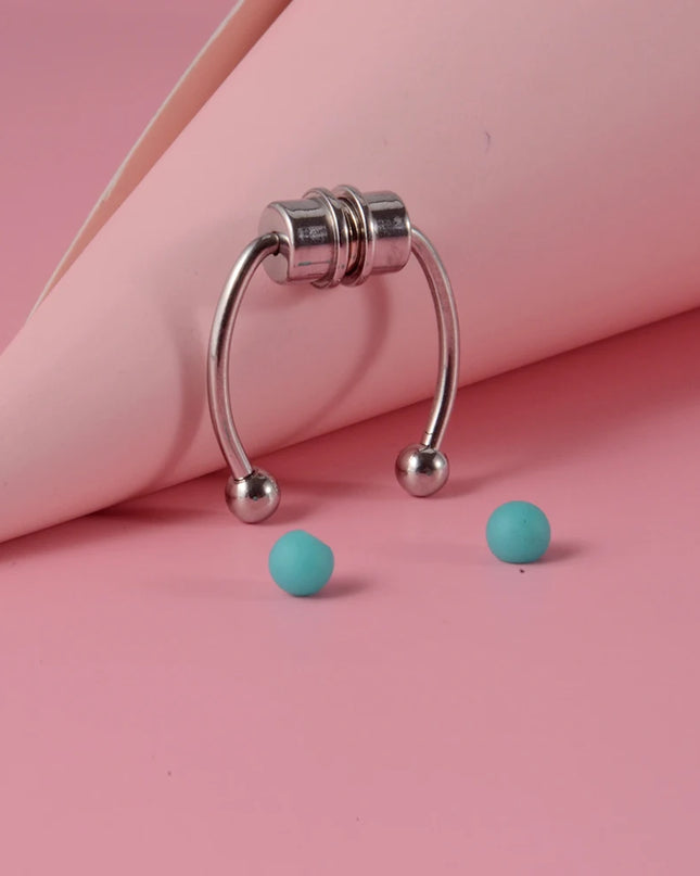 Fake Piercing Nose Ring Non Pierced Magnet Septum Hoop Horseshoe Magnetic Nose Ring Ear Clip Piercing Jewelry
