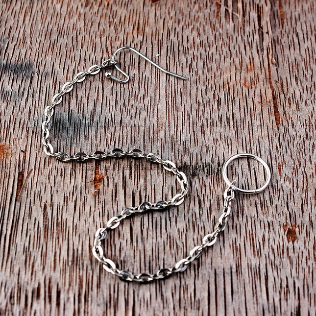 Retro Nose Ring Chain Earrings Hook Ring Round Nose Piercing Ear Bone Lip Rings Piercing Women Unique Body Jewelry