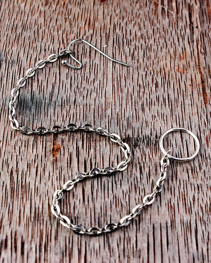Retro Nose Ring Chain Earrings Hook Ring Round Nose Piercing Ear Bone Lip Rings Piercing Women Unique Body Jewelry