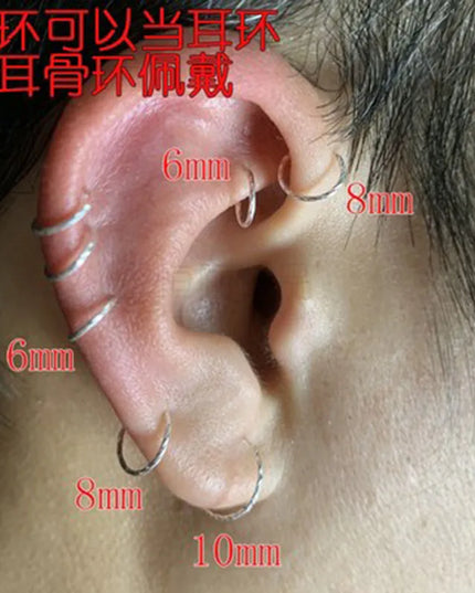 India Nose ring hoop 925 sterling silver thin nose piercing for women men twist zircon cartilage tragus helix hoop earring