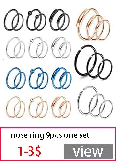 16G Stainless Steel Septum Ring Nose Hoop Ring Bee Bat Septum Piercing  Cartilage Hoop Helix Tragus Daith Small Earrings