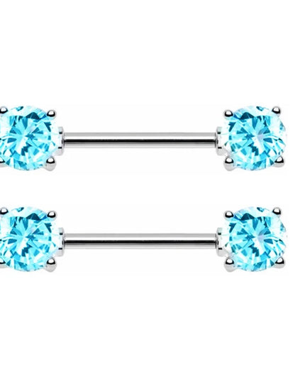 1Pair Stainless Steel Crystal Nipple Piercing Barbell Lot 14Gcharming Opal Nipple Piercing Jewelry Bulk Sexy Nipple Piercing Set