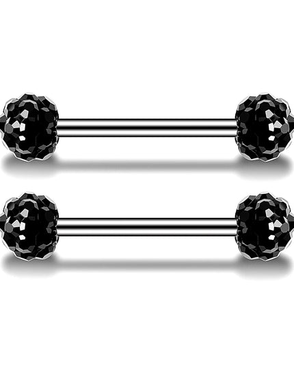 1Pair Stainless Steel Crystal Nipple Piercing Barbell Lot 14Gcharming Opal Nipple Piercing Jewelry Bulk Sexy Nipple Piercing Set