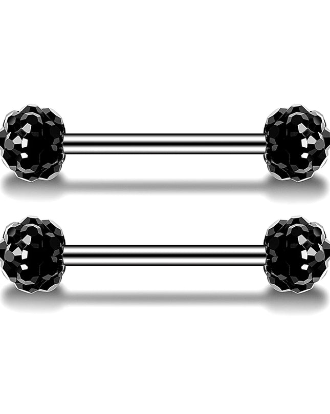 1Pair Stainless Steel Crystal Nipple Piercing Barbell Lot 14Gcharming Opal Nipple Piercing Jewelry Bulk Sexy Nipple Piercing Set