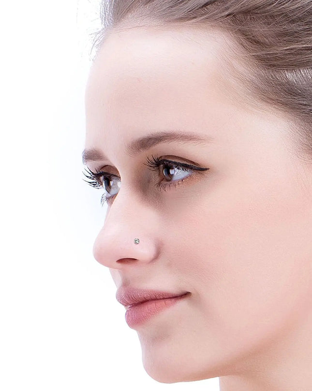 12/24/36Pcs L Shape Nose Ring Curve Pack Crystal Straight Nose Ring Set Nose Stud Lot Piercing Nariz Cuff Nase Pircing Nose Clip