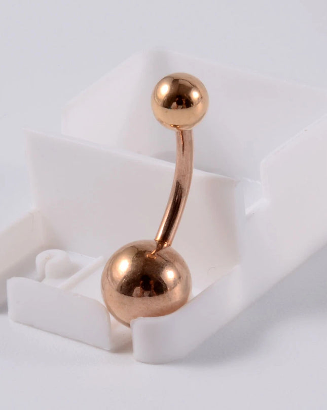 1Piece Surgical Steel Anodized Belly Button Rings Matte Balls Navel Studs Banana  Curved Barbell Body Piercing Jewelry 14g