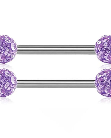 1Pair Stainless Steel Crystal Nipple Piercing Barbell Lot 14Gcharming Opal Nipple Piercing Jewelry Bulk Sexy Nipple Piercing Set