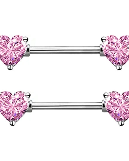 1Pair Stainless Steel Crystal Nipple Piercing Barbell Lot 14Gcharming Opal Nipple Piercing Jewelry Bulk Sexy Nipple Piercing Set