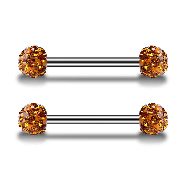 1Pair Stainless Steel Crystal Nipple Piercing Barbell Lot 14Gcharming Opal Nipple Piercing Jewelry Bulk Sexy Nipple Piercing Set