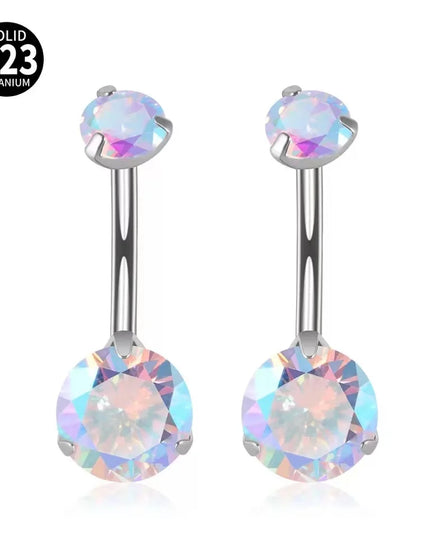 Belly Button Piercing ASTM G23 Titanium Zircons Navel Piercing Ring Body Jewelry Super Pretty Belly Button Ring For Women