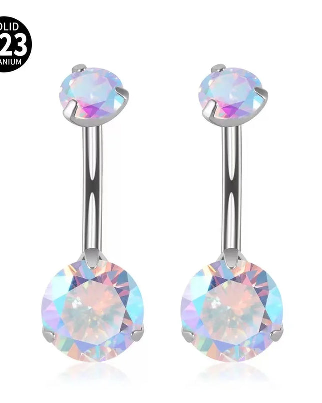 Belly Button Piercing ASTM G23 Titanium Zircons Navel Piercing Ring Body Jewelry Super Pretty Belly Button Ring For Women