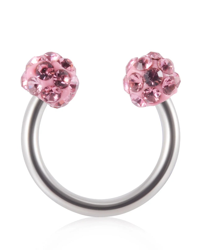 1PC Bling Ferido Nose Septum Rings Horseshoe Piercing Jewelry 16G Cartilage Helix Tragus Earrings Hoop Lip Piercing Retainer 8mm