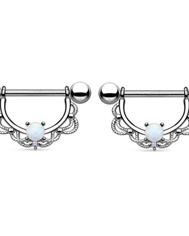 1 Pairs Sexy Heart Nipple Rings CZ Crystal Barbell Nipple Piercing Shield Women Man 316L Steel Body Piercing Jewelry Oreja 14G