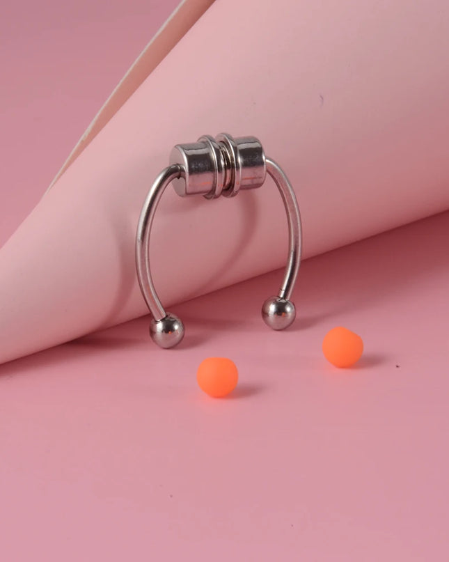 Fake Piercing Nose Ring Non Pierced Magnet Septum Hoop Horseshoe Magnetic Nose Ring Ear Clip Piercing Jewelry