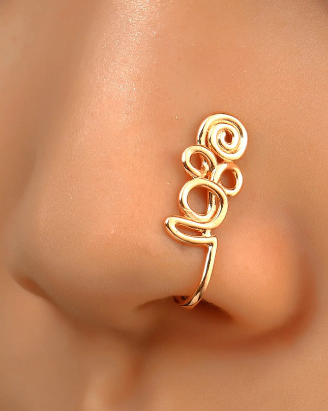 Men Women Nose Ring Clip Fake Septum Piering Rock Hip Hoop Punk Stainless Steel Body Jewelry Non Perforation Nose Clip Ring 2026