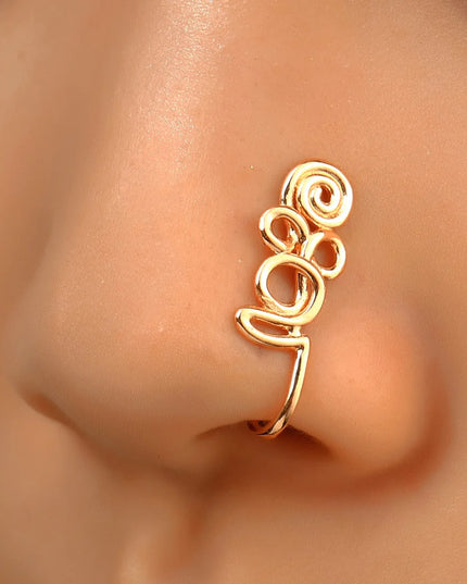 Men Women Nose Ring Clip Fake Septum Piering Rock Hip Hoop Punk Stainless Steel Body Jewelry Non Perforation Nose Clip Ring 2026