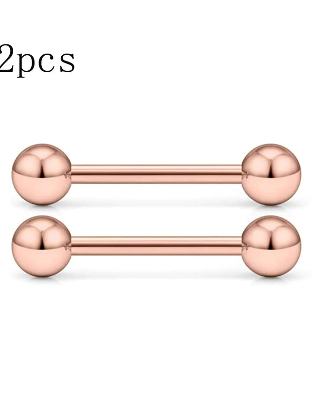 14G Tongue Rings Nipple Rings Surgical Steel Barbell Nipplering Body Piercing Jewelry for Women Men 12MM 14MM 16MM 18MM Bar Leng