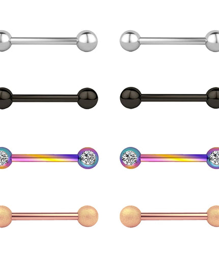 Stainless Steel Heart Nipple Piercing Rings Sets 14G Crystal Tongue Ring Nipple Barbell Lot Sexy Piercing Nipple Body Jewelry