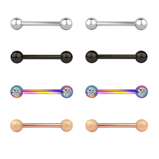 Stainless Steel Heart Nipple Piercing Rings Sets 14G Crystal Tongue Ring Nipple Barbell Lot Sexy Piercing Nipple Body Jewelry