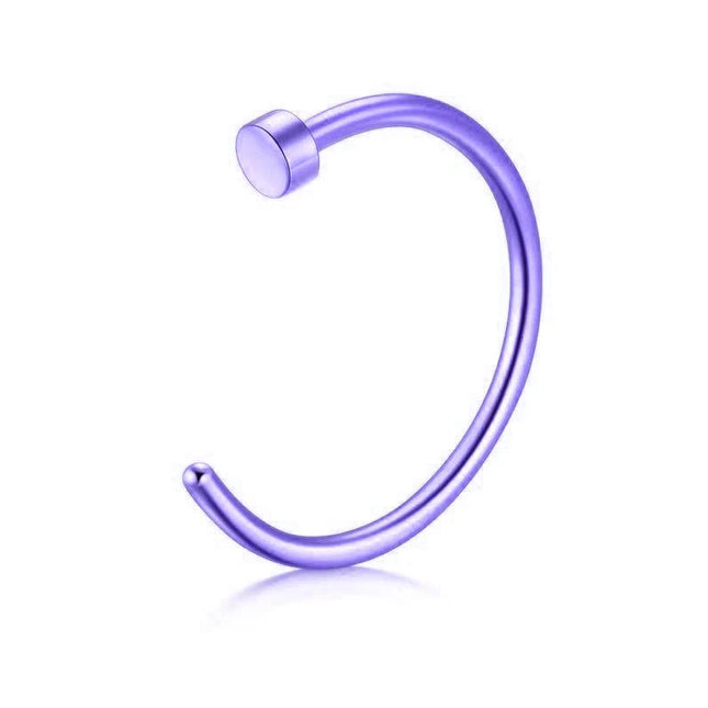 2PCS Stainlees Steel C Shape Nose Ring Women Girls Fake Piercing Hoop Stud Female Body Jewelry Party Gift