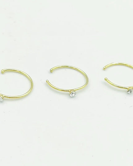 India Nose ring hoop 925 sterling silver thin nose piercing for women men twist zircon cartilage tragus helix hoop earring