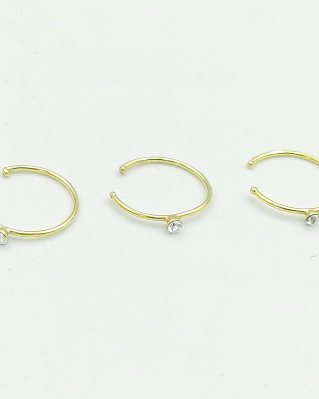 India Nose ring hoop 925 sterling silver thin nose piercing for women men twist zircon cartilage tragus helix hoop earring