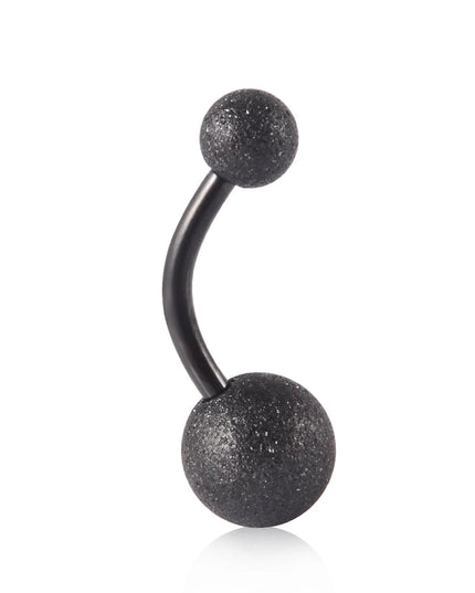 1Piece Surgical Steel Anodized Belly Button Rings Matte Balls Navel Studs Banana  Curved Barbell Body Piercing Jewelry 14g