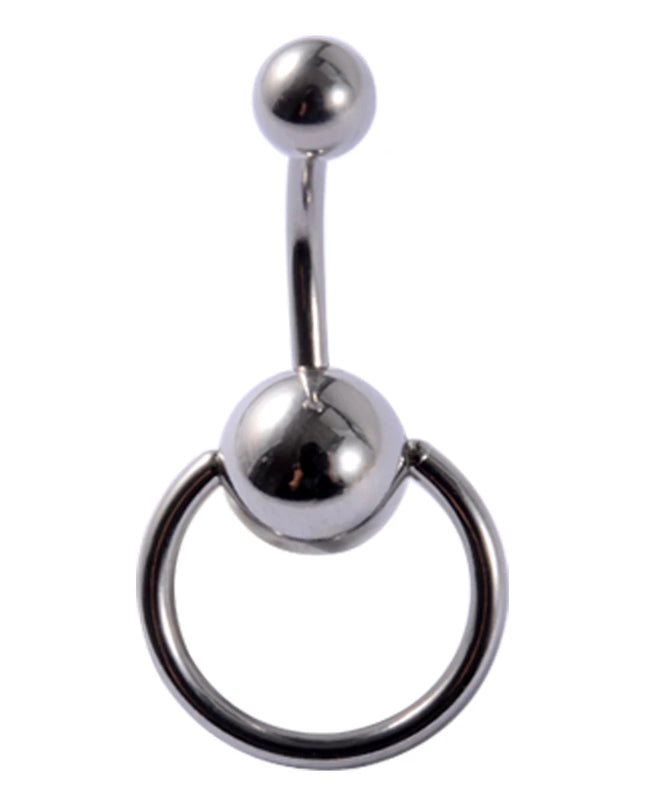 1Piece Surgical Steel Anodized Belly Button Rings Matte Balls Navel Studs Banana  Curved Barbell Body Piercing Jewelry 14g