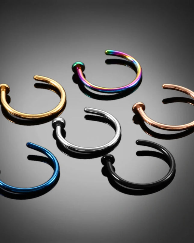 Women Men Stainless Steel Nose Ring Body C Style No Piercing Bone Clip Jewelry Nose Earring Piercing Fashion Jewelry