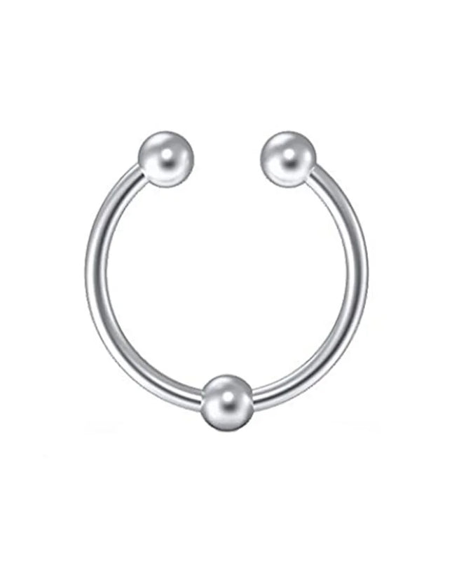 Fake Nose Septum Rings Faux Fake False Imitate Nose Rings Clip Horseshoe Hoop Ring Stainless Steel Body Non Piercing Jewelry