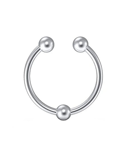 Fake Nose Septum Rings Faux Fake False Imitate Nose Rings Clip Horseshoe Hoop Ring Stainless Steel Body Non Piercing Jewelry