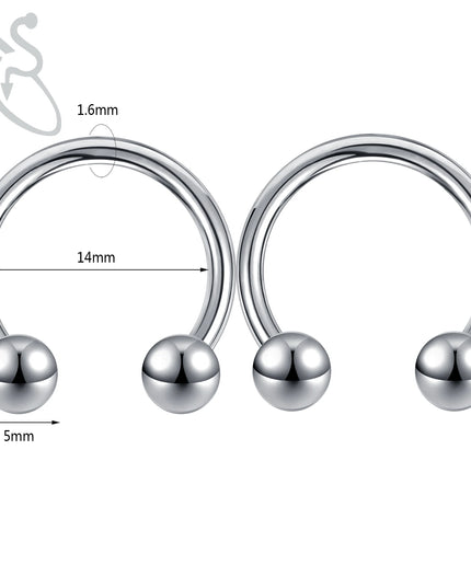 ZS 2PCS Stainless Steel Nipple Piercing Bar For Women 14G Crystal Heart Nipple Shield Ring Horseshoe Barbell Sexy Nipple Jewelry