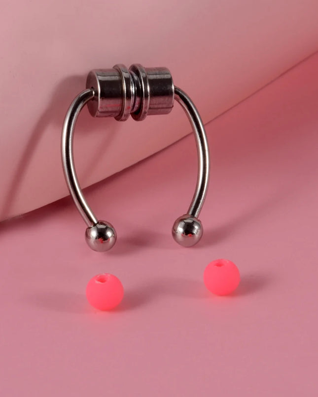 Fake Piercing Nose Ring Non Pierced Magnet Septum Hoop Horseshoe Magnetic Nose Ring Ear Clip Piercing Jewelry