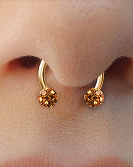 1PC Bling Ferido Nose Septum Rings Horseshoe Piercing Jewelry 16G Cartilage Helix Tragus Earrings Hoop Lip Piercing Retainer 8mm
