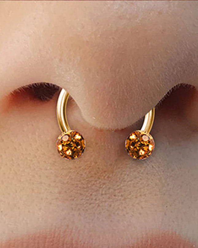 1PC Bling Ferido Nose Septum Rings Horseshoe Piercing Jewelry 16G Cartilage Helix Tragus Earrings Hoop Lip Piercing Retainer 8mm