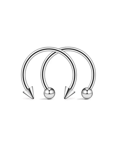 Punk C Shape Steel Nose Ring Horseshoe Lip Ring puncture Hook Clip Earrings Septum  No Allergic Body Piercing Jewelry Nose Rings