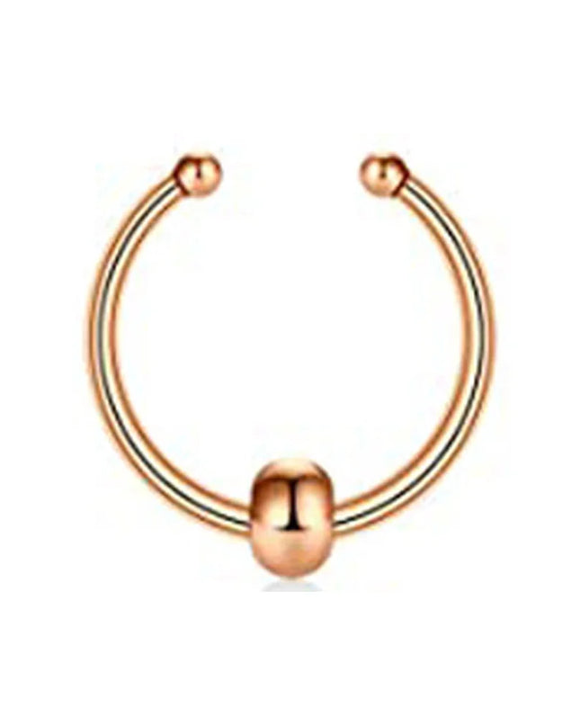 Fake Nose Septum Rings Faux Fake False Imitate Nose Rings Clip Horseshoe Hoop Ring Stainless Steel Body Non Piercing Jewelry