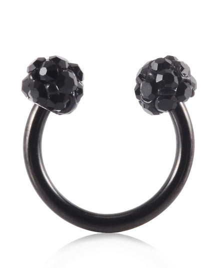 1PC Bling Ferido Nose Septum Rings Horseshoe Piercing Jewelry 16G Cartilage Helix Tragus Earrings Hoop Lip Piercing Retainer 8mm