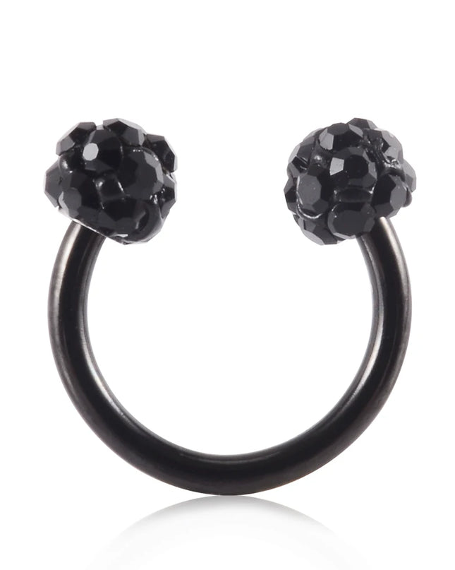 1PC Bling Ferido Nose Septum Rings Horseshoe Piercing Jewelry 16G Cartilage Helix Tragus Earrings Hoop Lip Piercing Retainer 8mm