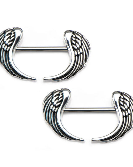 2pcs Stainless Steel Nipple Ring Piercing Barbell Shield Bar 14G Nipple Cover Adult Game for Women Sexy Breast Body Jewelry Gift
