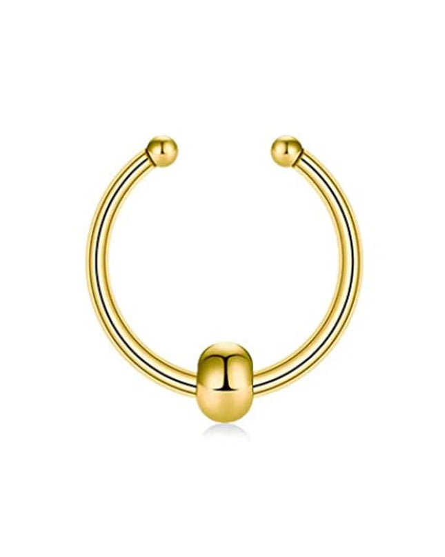 Fake Nose Septum Rings Faux Fake False Imitate Nose Rings Clip Horseshoe Hoop Ring Stainless Steel Body Non Piercing Jewelry