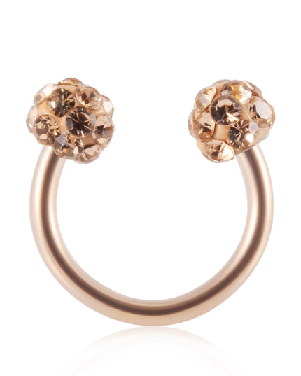 1PC Bling Ferido Nose Septum Rings Horseshoe Piercing Jewelry 16G Cartilage Helix Tragus Earrings Hoop Lip Piercing Retainer 8mm
