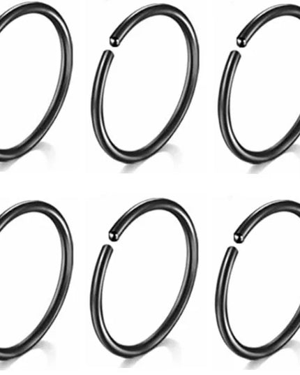 12/24/36Pcs L Shape Nose Ring Curve Pack Crystal Straight Nose Ring Set Nose Stud Lot Piercing Nariz Cuff Nase Pircing Nose Clip