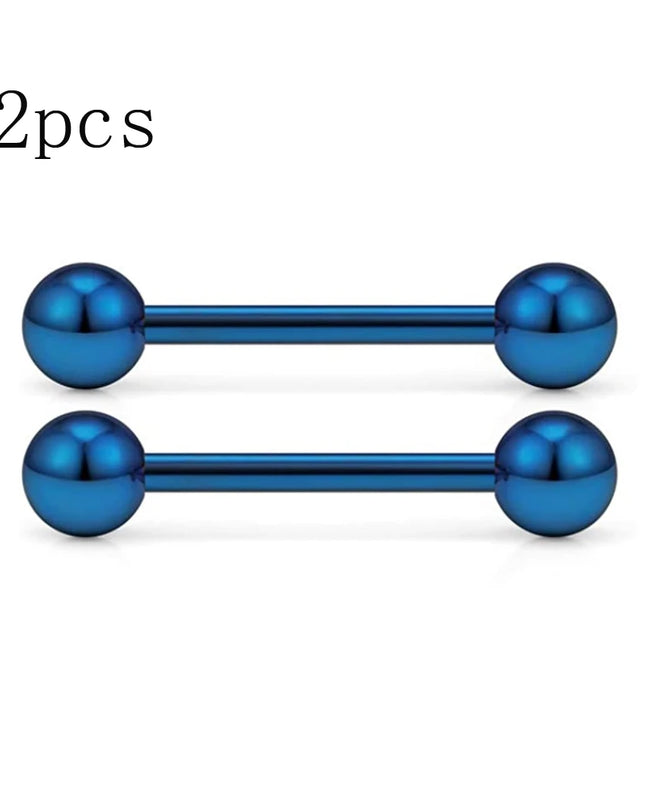 14G Tongue Rings Nipple Rings Surgical Steel Barbell Nipplering Body Piercing Jewelry for Women Men 12MM 14MM 16MM 18MM Bar Leng