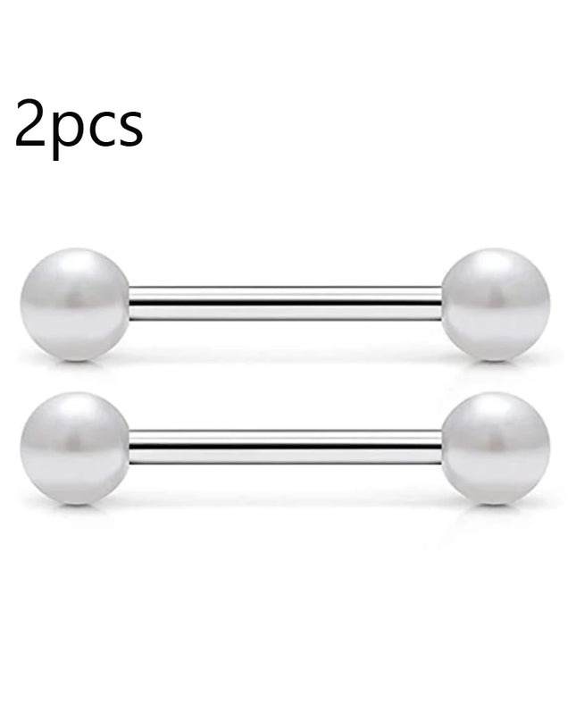14G Tongue Rings Nipple Rings Surgical Steel Barbell Nipplering Body Piercing Jewelry for Women Men 12MM 14MM 16MM 18MM Bar Leng