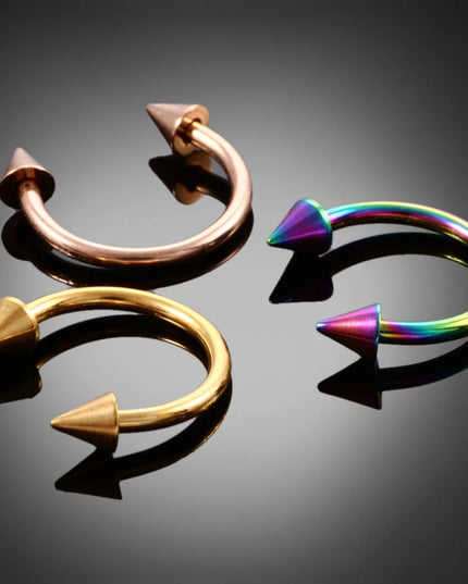 1PC Hot Sale Nose Horseshoe Ring Nose Septum Ring G23 Titanium Circular Piercing Ear Cartilage Tragus Body Jewelry Piercing