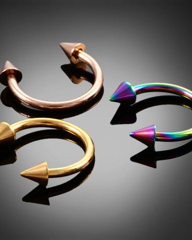 1PC Hot Sale Nose Horseshoe Ring Nose Septum Ring G23 Titanium Circular Piercing Ear Cartilage Tragus Body Jewelry Piercing
